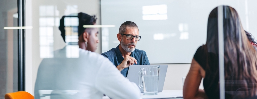 Organisation Design consultant interviews key stakeholders