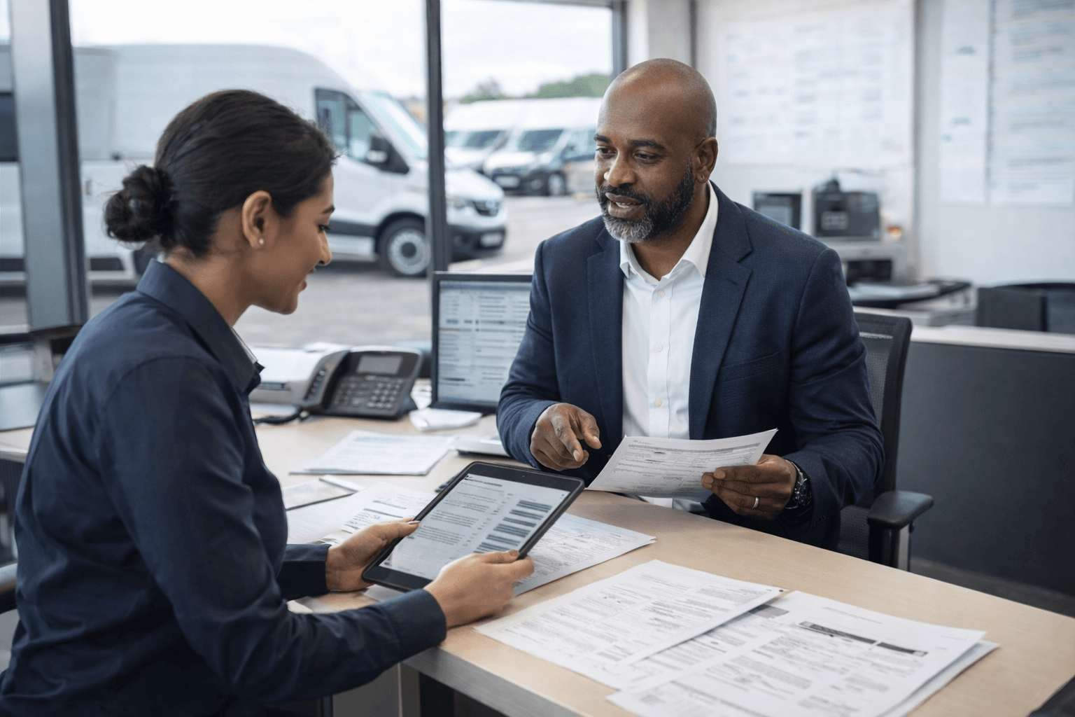 Fleet manager negotiates a deal