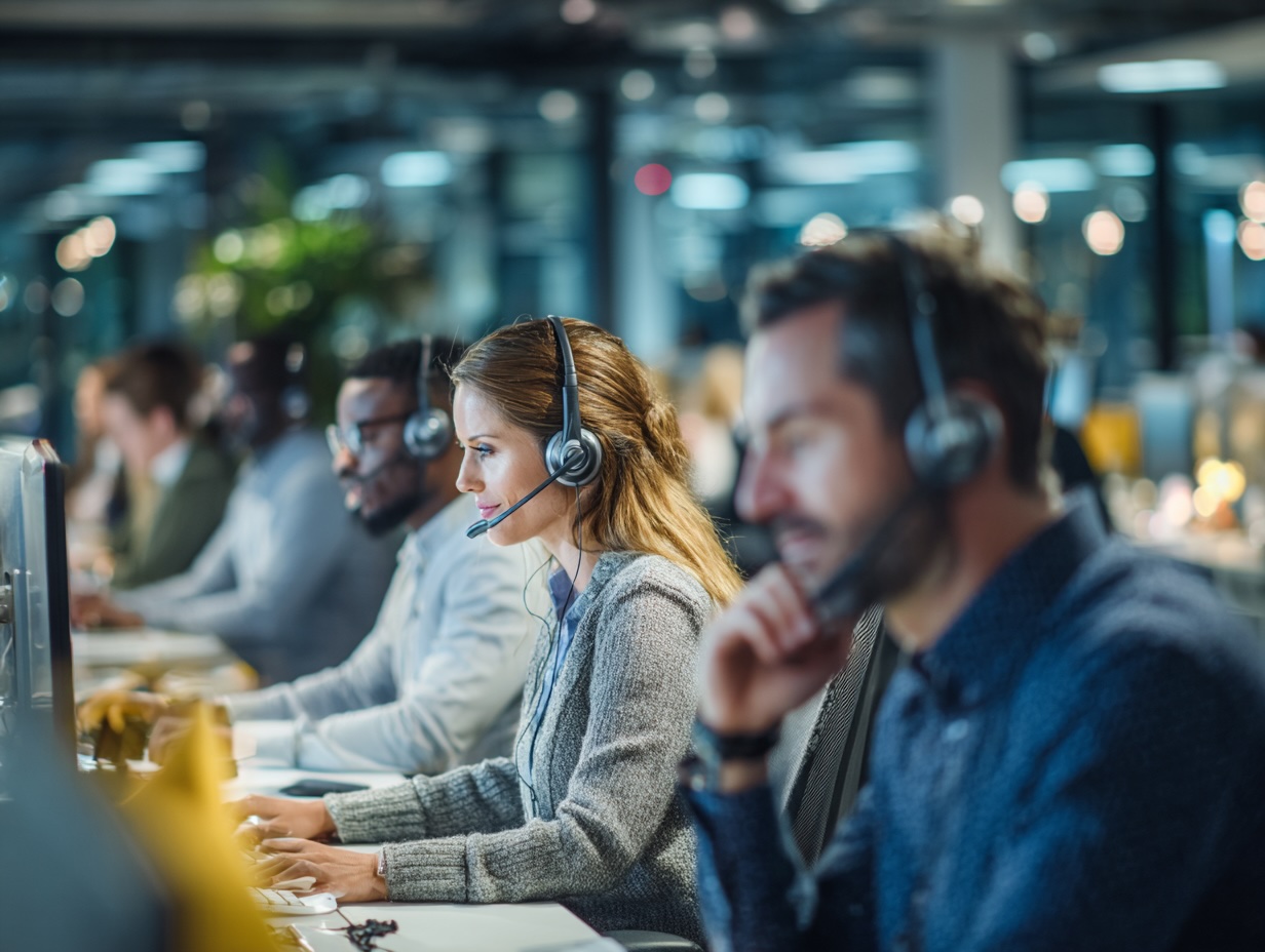Call centre team at work - transforming talent acquisition at an insurance group
